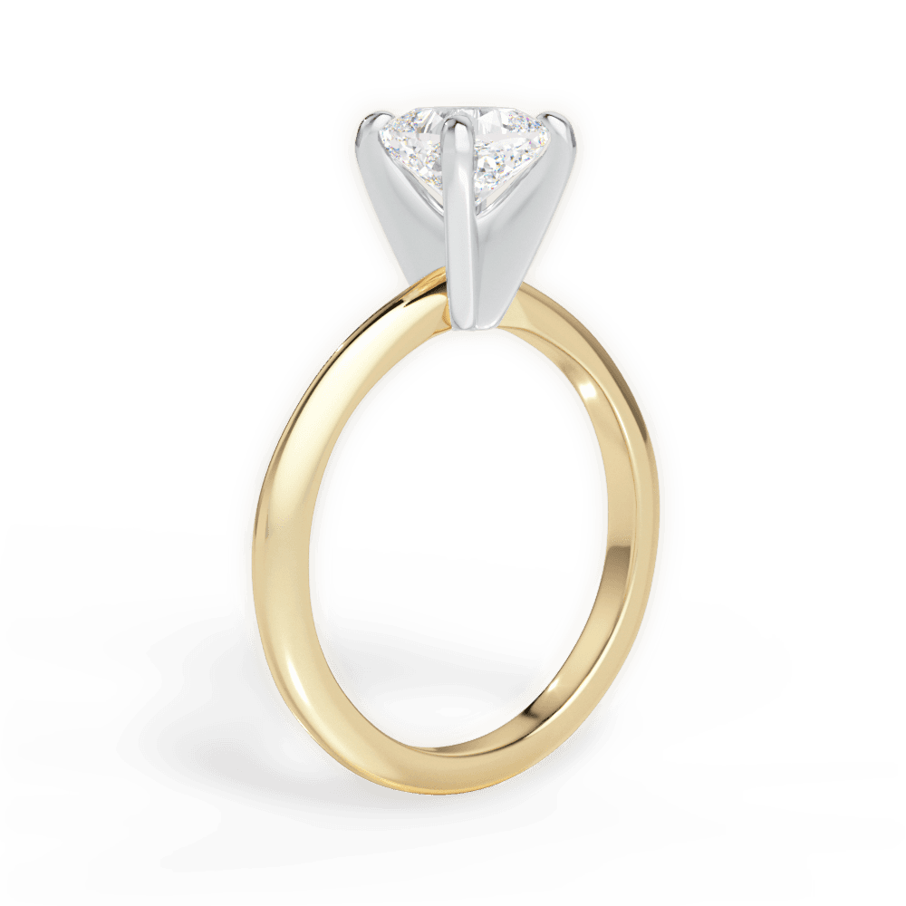 Alicia Cushion Cut Lab Grown Diamond 18Kt Yellow Gold Engagement Ring - View 3