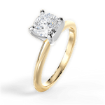 Alicia Cushion Cut Lab Grown Diamond 18Kt Yellow Gold Engagement Ring - View 2