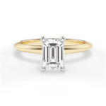Alicia Emerald Cut Lab Grown Diamond 18Kt Yellow Gold Engagement Ring