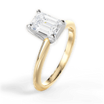 Alicia Emerald Cut Lab Grown Diamond 18Kt Yellow Gold Engagement Ring - View 3