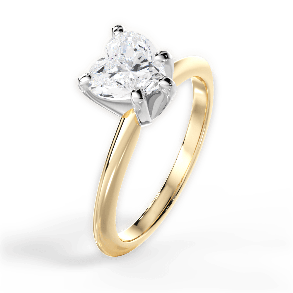 Alicia Heart Cut Lab Grown Diamond 18Kt Yellow Gold Engagement Ring - View 4