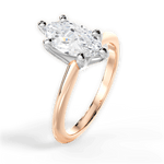 Alicia Marquise Cut Lab Grown Diamond 18Kt Rose Gold Engagement Ring - View 4