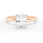 Alicia Oval Cut Lab Grown Diamond 18Kt Rose Gold Engagement Ring