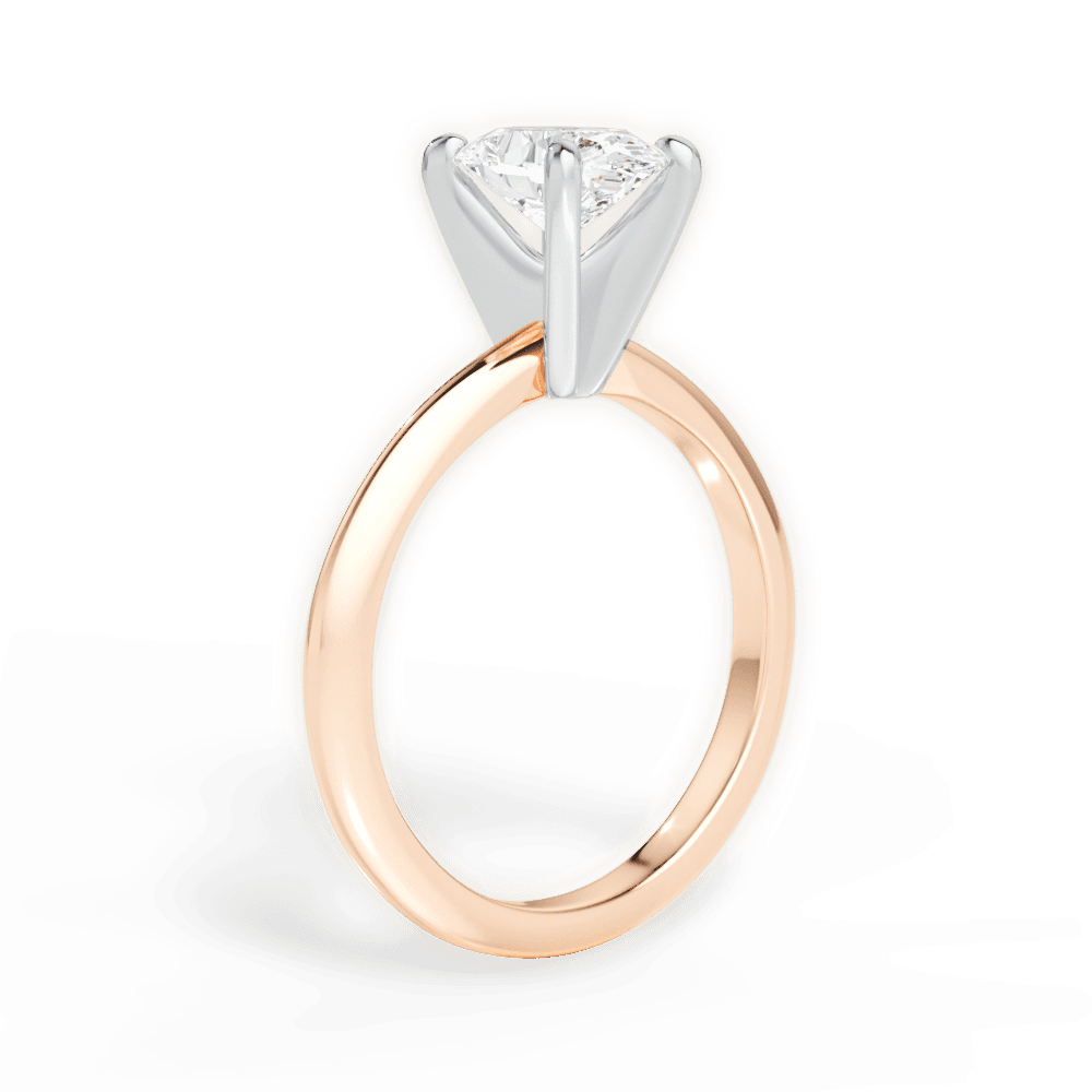 Alicia Oval Cut Lab Grown Diamond 18Kt Rose Gold Engagement Ring - View 3