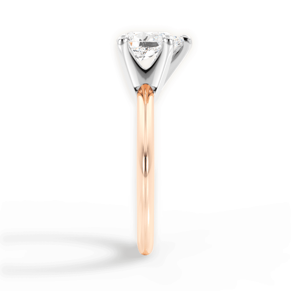 Alicia Pear Cut Lab Grown Diamond 18Kt Rose Gold Engagement Ring - View 2