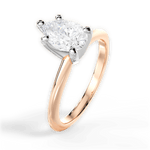Alicia Pear Cut Lab Grown Diamond 18Kt Rose Gold Engagement Ring - View 4