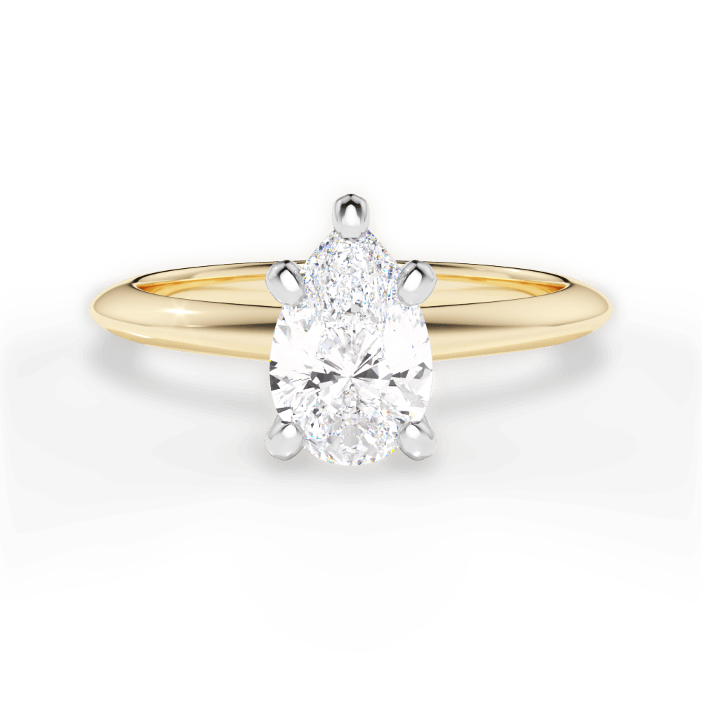 Alicia Pear Cut Lab Grown Diamond 18Kt Yellow Gold Engagement Ring