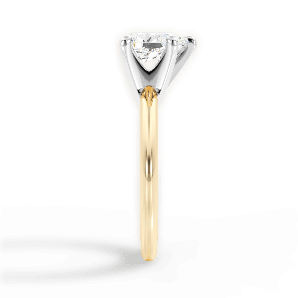 Alicia Pear Cut Lab Grown Diamond 18Kt Yellow Gold Engagement Ring - View 3
