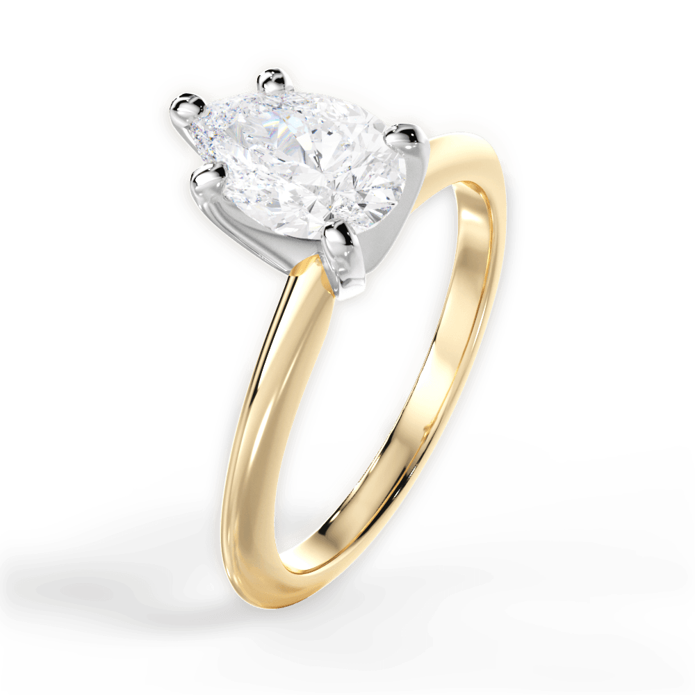 Alicia Pear Cut Lab Grown Diamond 18Kt Yellow Gold Engagement Ring - View 4