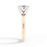 Alicia Radiant Cut Lab Grown Diamond 18Kt Rose Gold Engagement Ring - View 2