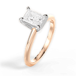Alicia Radiant Cut Lab Grown Diamond 18Kt Rose Gold Engagement Ring - View 4