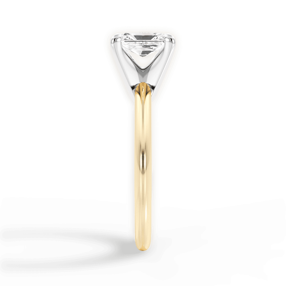 Alicia Radiant Cut Lab Grown Diamond 18Kt Yellow Gold Engagement Ring - View 3