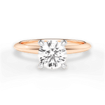 Alicia Round Cut Lab Grown Diamond 18Kt Rose Gold Engagement Ring