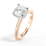 Alicia Round Cut Lab Grown Diamond 18Kt Rose Gold Engagement Ring - View 4