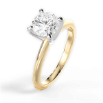 Alicia Round Cut Lab Grown Diamond 18Kt Yellow Gold Engagement Ring - View 2
