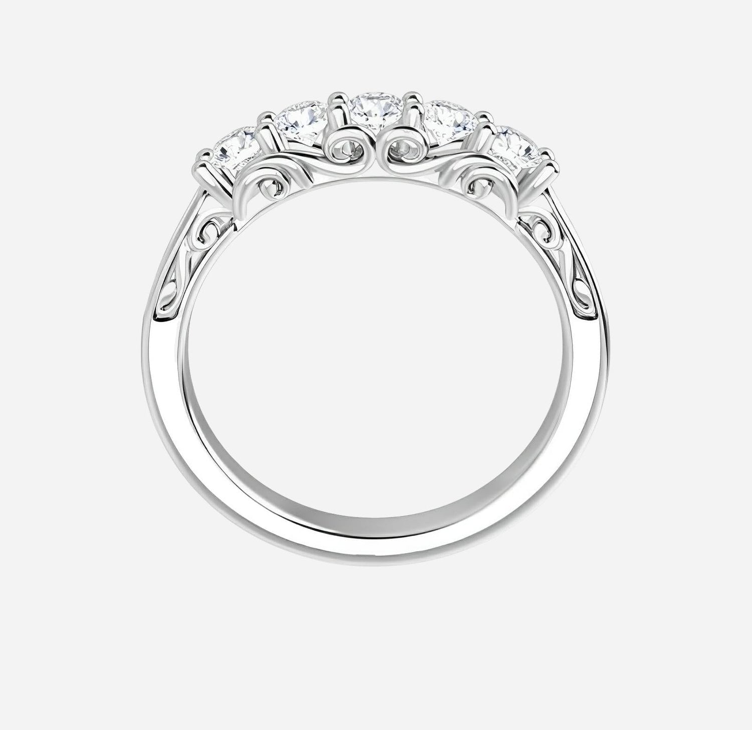 14kt rose gold band with 3/8ctw diamonds