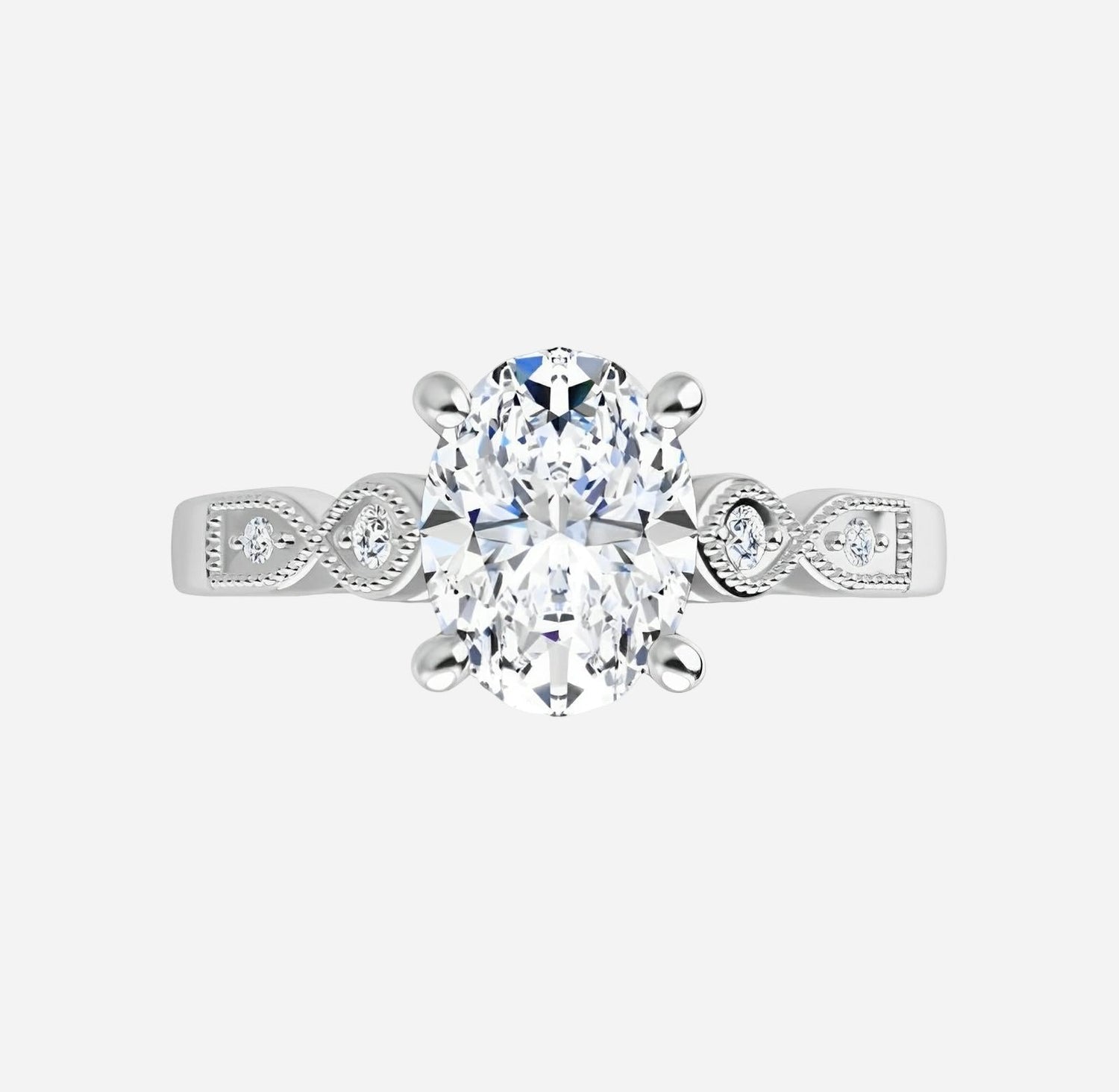 14kt yellow gold ring with oval cut & 1/2ctw natural diamond