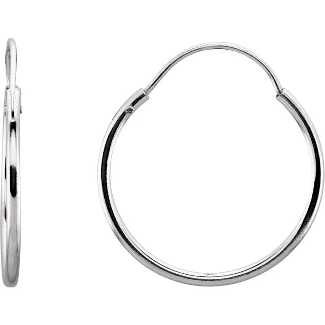Sterling Silver 20 mm Hoop Earrings