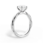 Adrienne Asscher Cut Lab Grown Diamond Platinum Engagement Ring - View 2