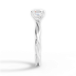 Adrienne Asscher Cut Lab Grown Diamond 18Kt White Gold Engagement Ring - View 3