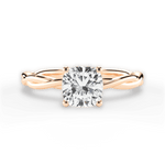 Adrienne Cushion Cut Lab Grown Diamond 18Kt Rose Gold Engagement Ring