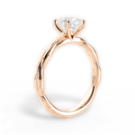 Adrienne Cushion Cut Lab Grown Diamond 18Kt Rose Gold Engagement Ring - View 2