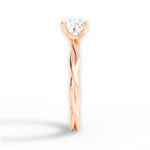 Adrienne Cushion Cut Lab Grown Diamond 18Kt Rose Gold Engagement Ring - View 4