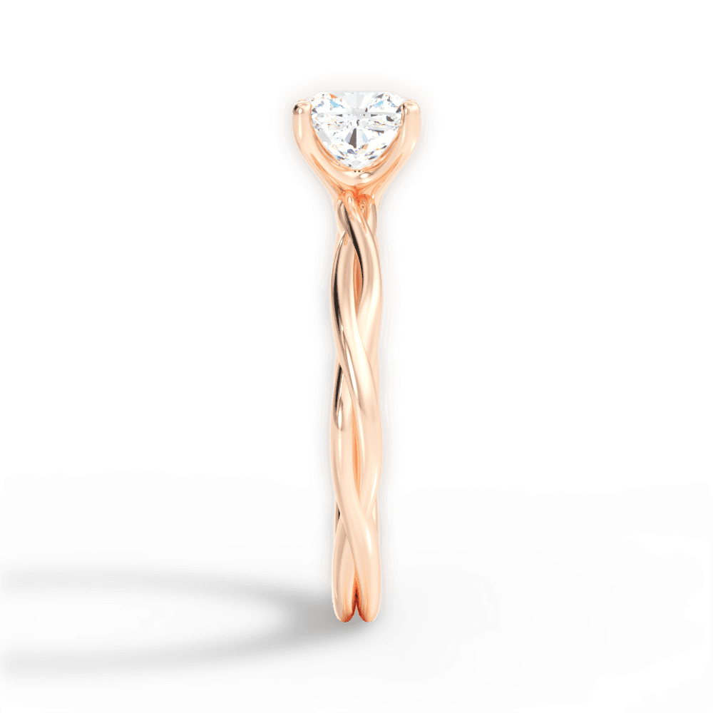 Adrienne Cushion Cut Lab Grown Diamond 18Kt Rose Gold Engagement Ring - View 4