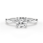 Adrienne Cushion Cut Lab Grown Diamond 18Kt White Gold Engagement Ring