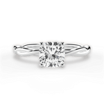 Adrienne Cushion Cut Lab Grown Diamond Platinum Engagement Ring
