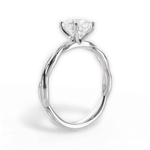 Adrienne Cushion Cut Lab Grown Diamond Platinum Engagement Ring - View 4