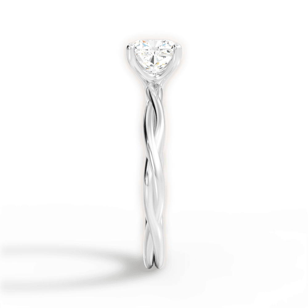 Adrienne Cushion Cut Lab Grown Diamond 14Kt White Gold Engagement Ring - View 3