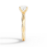 Adrienne Cushion Cut Lab Grown Diamond 18Kt Yellow Gold Engagement Ring - View 4