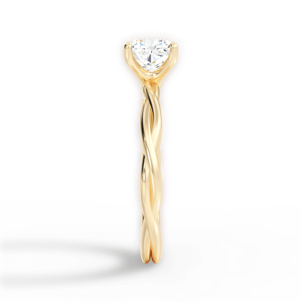 Adrienne Cushion Cut Lab Grown Diamond 18Kt Yellow Gold Engagement Ring - View 4
