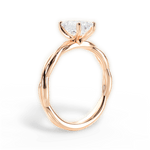 Adrienne Emerald Cut Lab Grown Diamond 18Kt Rose Gold Engagement Ring - View 4