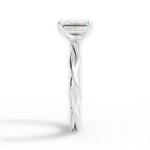 Adrienne Emerald Cut Lab Grown Diamond Platinum Engagement Ring - View 2
