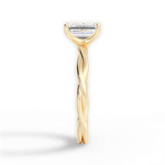 Adrienne Emerald Cut Lab Grown Diamond 18Kt Yellow Gold Engagement Ring - View 4