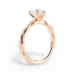 Adrienne Heart Cut Lab Grown Diamond 18Kt Rose Gold Engagement Ring - View 3