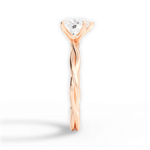 Adrienne Heart Cut Lab Grown Diamond 18Kt Rose Gold Engagement Ring - View 2