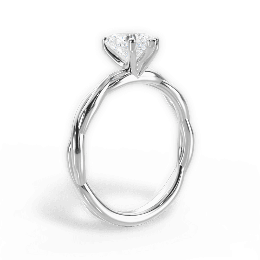 Adrienne Heart Cut Lab Grown Diamond Platinum Engagement Ring - View 2