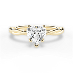 Adrienne Heart Cut Lab Grown Diamond 18Kt Yellow Gold Engagement Ring