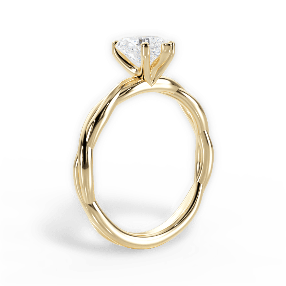 Adrienne Heart Cut Lab Grown Diamond 18Kt Yellow Gold Engagement Ring - View 2