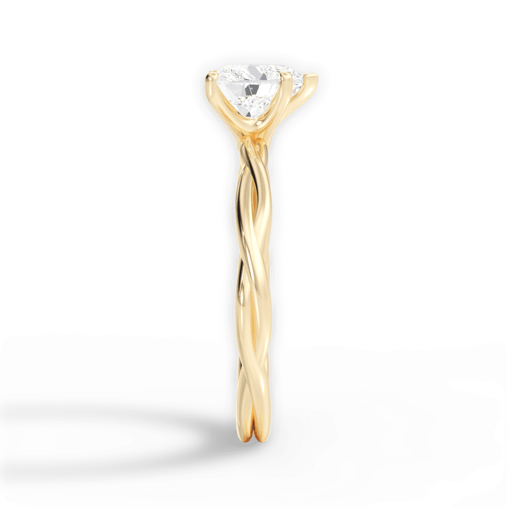 Adrienne Heart Cut Lab Grown Diamond 18Kt Yellow Gold Engagement Ring - View 4