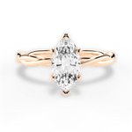 Adrienne Marquise Cut Lab Grown Diamond 18Kt Rose Gold Engagement Ring