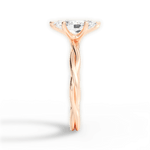 Adrienne Marquise Cut Lab Grown Diamond 18Kt Rose Gold Engagement Ring - View 2