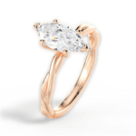 Adrienne Marquise Cut Lab Grown Diamond 18Kt Rose Gold Engagement Ring - View 4