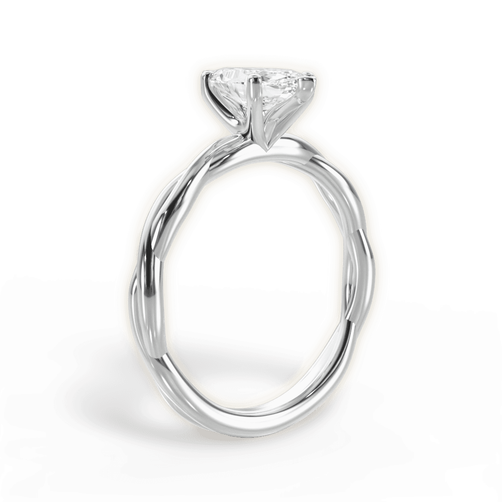 Adrienne Marquise Cut Lab Grown Diamond Platinum Engagement Ring - View 2