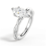 Adrienne Marquise Cut Lab Grown Diamond 14Kt White Gold Engagement Ring - View 4