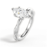 Adrienne Marquise Cut Lab Grown Diamond Platinum Engagement Ring - View 4