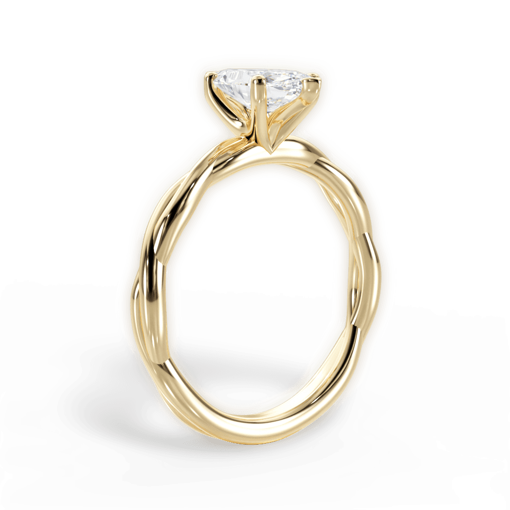 Adrienne Marquise Cut Lab Grown Diamond 18Kt Yellow Gold Engagement Ring - View 2